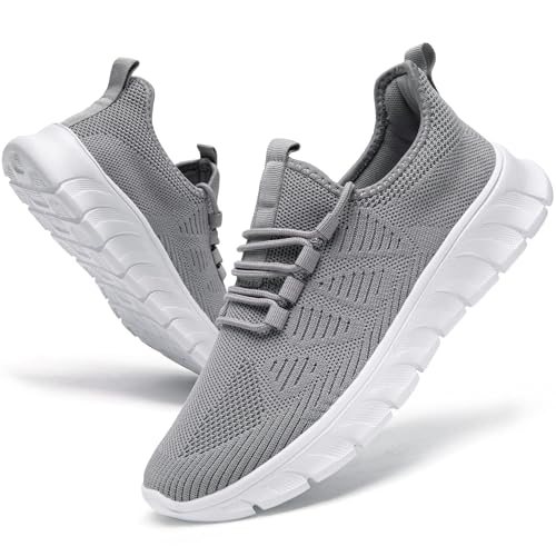 YRLTYO Laufschuhe Herren Schuhe Sneaker Sportschuhe Turnschuhe Wanderschuhe Slip On Tennisschuhe Gymnastikschuhe Straßenlaufschuhe Grau 39 von YRLTYO