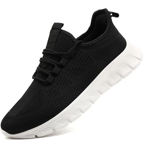 YRLTYO Laufschuhe Herren Schuhe Sportschuhe Sneaker Herrenschuhe Tennisschuhe Leichte Turnschuhe Atmungsaktiv Outdoor Fitness Tennis Walkingschuhe Schwarz 42 von YRLTYO