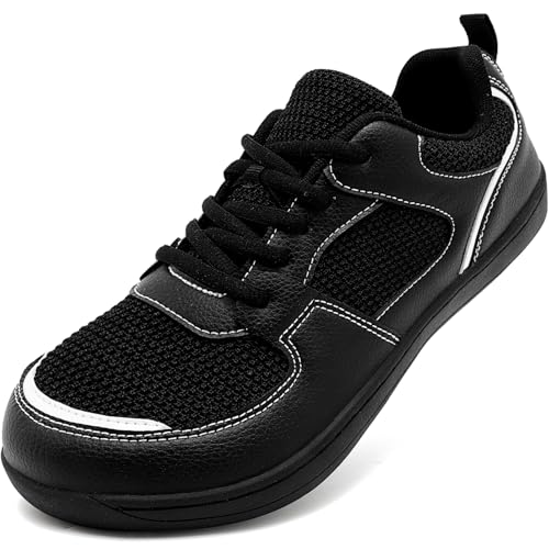 YRLTYO Schuhe Herren Sneaker Freizeitschuhe breit Walkingschuhe Sportschuhe Turnschuhe Laufschuhe leicht atmungsaktiv Weit Zehenschuhe Schwarz 46 von YRLTYO