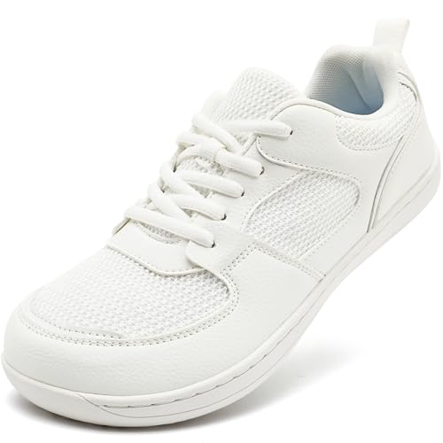 YRLTYO Schuhe Herren Sneaker Freizeitschuhe breit Walkingschuhe Sportschuhe Turnschuhe Laufschuhe leicht atmungsaktiv Weit Zehenschuhe Weiß 42 von YRLTYO