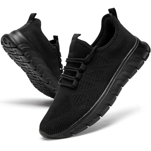 YRLTYO Turnschuhe Herren Schuhe Laufschuhe Sportschuhe Sneakers Wanderschuhe Leichte Slip On Männer Tennisschuhe Schwarz 41 von YRLTYO