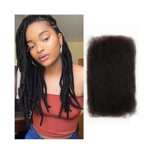 Frauen Afro Kinkys Echthaar in Großpackung Nr. 2, dunkelbraunes Flechthaar for Dreadlocks, Loc Repair, Twists Täglicher Gebrauch(14inches) von YRTAWEO32A