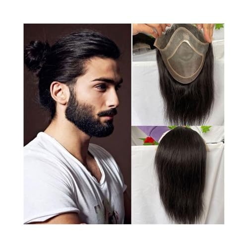 Haarteil 12'' langes glattes Echthaar Herren Haarteil Mono Top PU um die Basis Lace Front Männliches Haarsystem Perücke Haarteil 12'' langes glattes Echthaar Herren Haarteil Mono Top PU um die Basis Lace Front Männliches Haarsystem Perücke von YRTAWEO32A