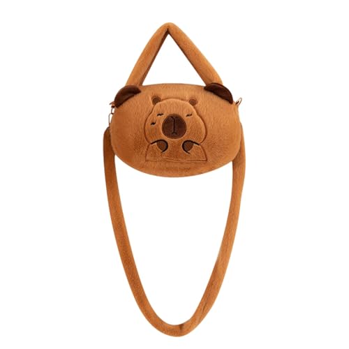 Capybara Plüschtaschen, Süße Capybara Umhängetasche Cartoon Capybara Stofftier Geldbörse Capybara Handtasche Tier Freizeittasche Für Junge Und Mädchen, 27x20cm von YRTUOP