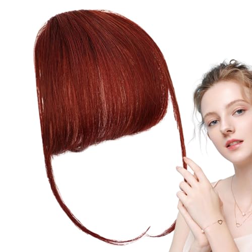 Clip Pony Echthaar, Clip Air Bangs Stilvolle Französische Pony Fransen Haarteile Für Mädchen von YRTUOP