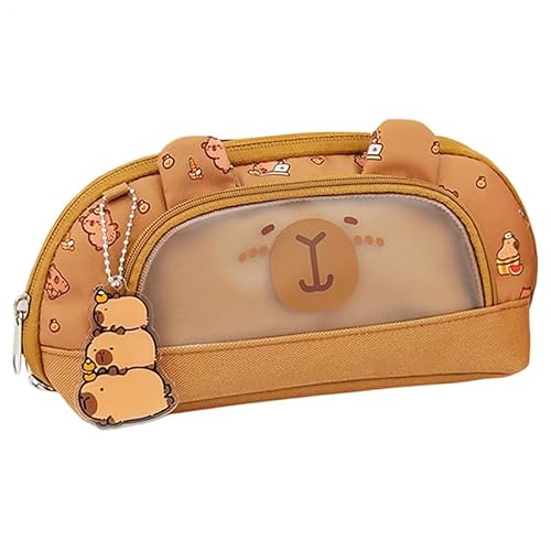 YRTUOP Capybara Federmäppchen, Niedliches Capybara Federmappe Tragbares Federtaschen Mäppchen Schreibwaren-Stifttasche Pencil Case Für Junge Und Mädchen, Teenager, 23x11x7.5cm von YRTUOP