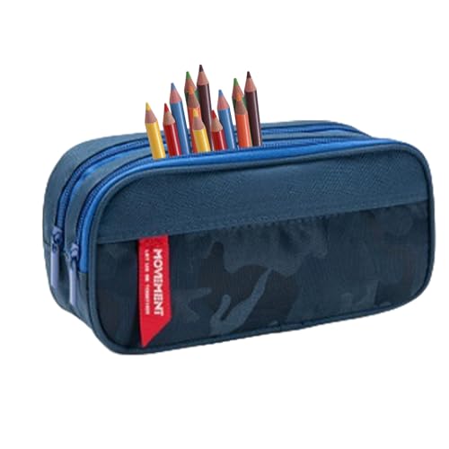 YRTUOP Großraum Stiftemäppchen | Stift Organizer Tasche - Stifte Organizer Doppelschicht für Lineale Radiergummi Schüler Schreibtisch Reisende Büro College Klassenraum Lehrer von YRTUOP