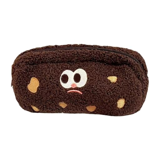 YRTUOP Keks Federmäppchen, Süßes Federmäppchen Mit Reißverschluss Tragbare Keks Federtaschen Stiftetasche Make-up Tasche Schreibwaren Aufbewahrungstasche Für Jungens Und Mädchen von YRTUOP
