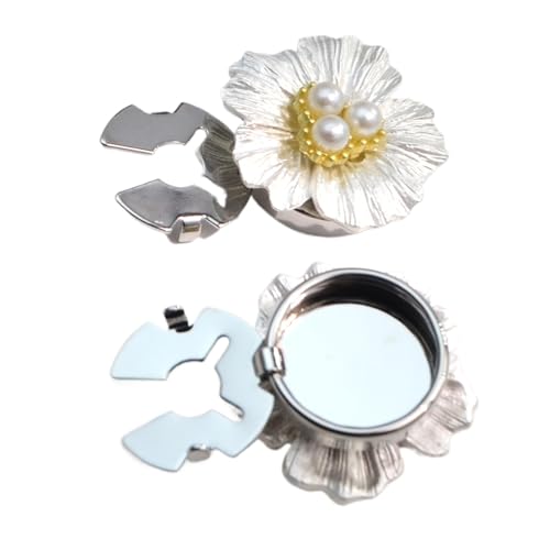 YRTUOP Perlmutt Blumen Knopfhülsen Für Damenblusen - 2er Set Kleidung Knopfabdeckungen | Blumenförmige Dekorative Perlenverzierte Manschettenknöpfe Für Damen Herren Kleider Blusen - Damen Blusenkleid von YRTUOP