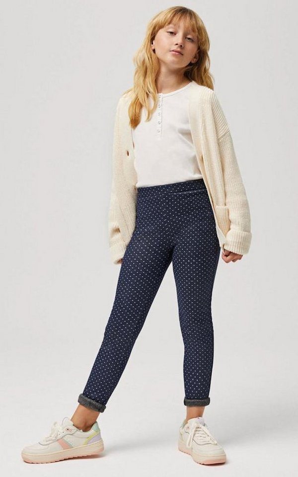 YSABEL MORA Leggings Ysabel Mora warme Thermo Leggings Punkte navy (1-tlg., kein Set) von YSABEL MORA
