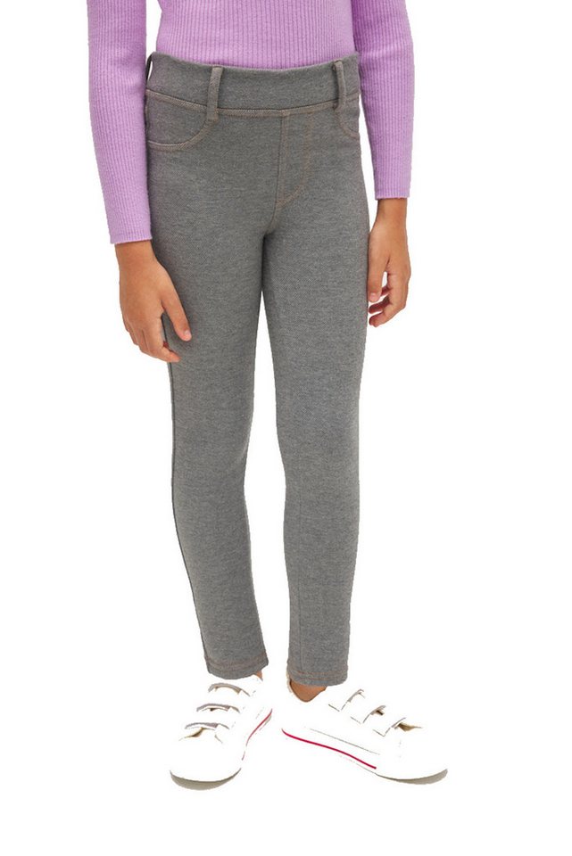 YSABEL MORA Leggings Ysabel Mora warme Thermo Leggings Taschen Jeanslook gris jeans (1-tlg., kein Set) von YSABEL MORA