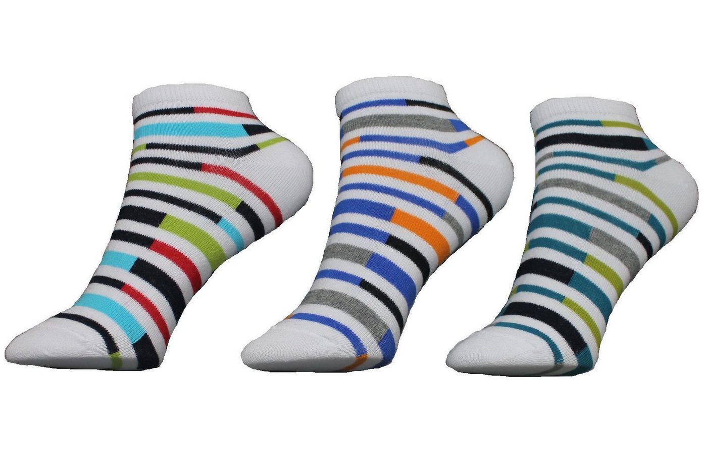 YSABEL MORA Sneakersocken Ysabel Mora 3er Pack Jungen Sneaker Strümpfe Socken weiß bunt (3-Paar) von YSABEL MORA