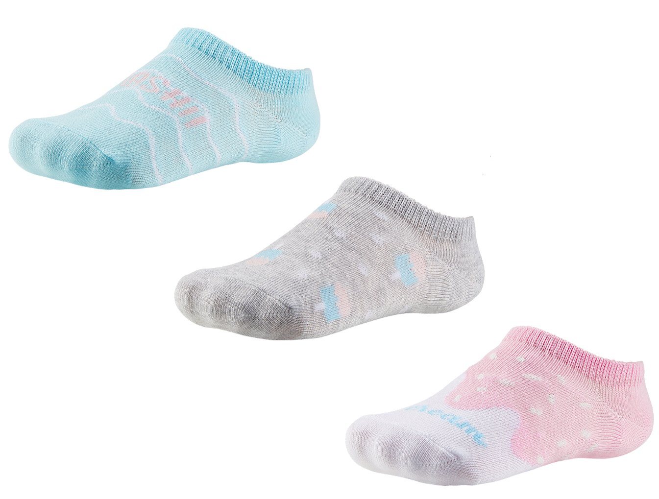 YSABEL MORA Sneakersocken Ysabel Mora Sneaker 3er Pack Mädchen Strümpfe Icecream (3-Paar) von YSABEL MORA