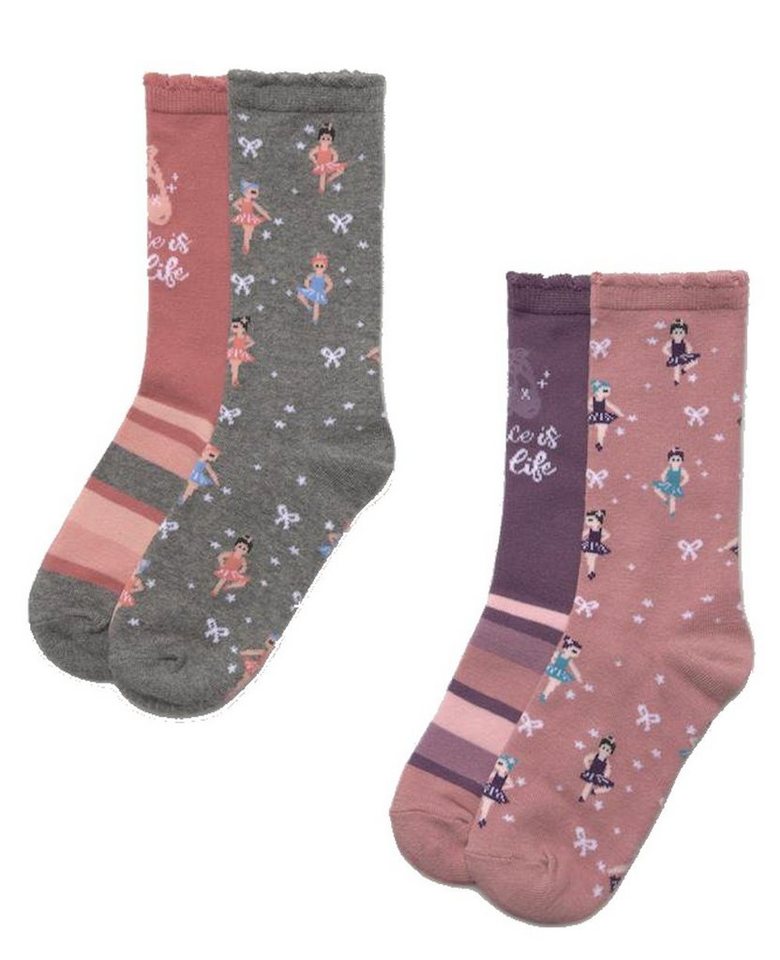 YSABEL MORA Socken Ysabel Mora 4er Pack Mädchen Socken Strümpfe Tänzerin mehrfarbig (4-Paar) von YSABEL MORA