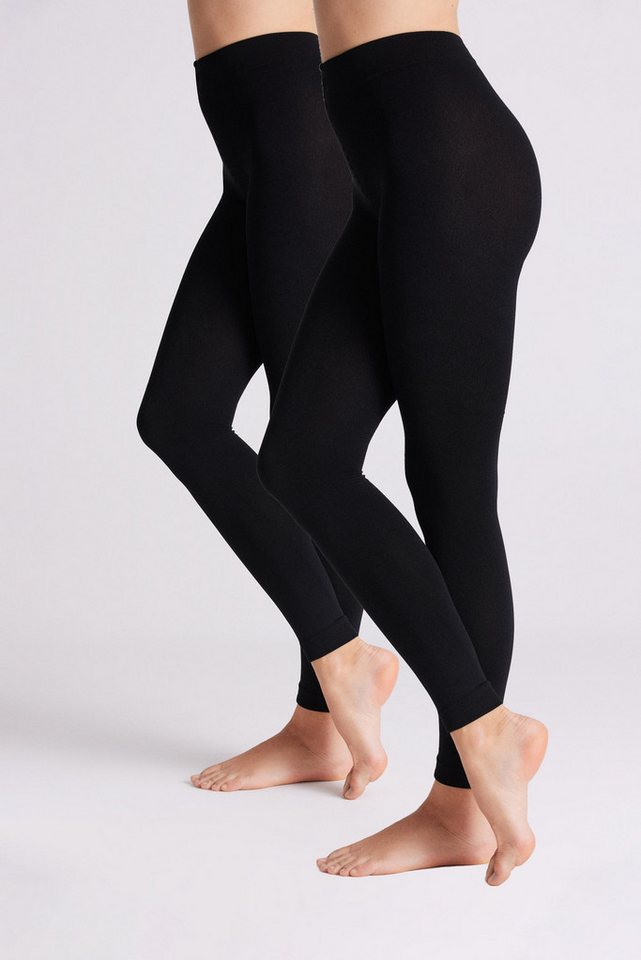 YSABEL MORA Thermoleggings TIGHTS BASIC COLLECTION (2er Pack) mit 140 DEN für kuschelige Wärme bei Kälte von YSABEL MORA