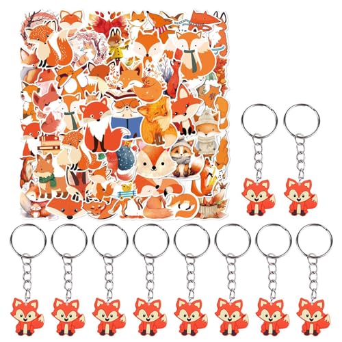 10 Stücke Niedlicher Fuchsschlüsselkette Und 50 Stücke Graffiti -Aufkleber, Cartoon -Tierschlüsselkette, Modeaccessoires, Forest Animal Party Geschenke. 10 Stücke Niedlicher Fuchsschlüsselkette Und 50 Stücke Graffiti -Aufkleber, Cartoon -Tierschlüsselkette, Modeaccessoires, Forest Animal Party Geschenke. von YSDYY