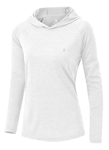 YSENTO Damen Outdoor Wandershirt Atmungsaktive Leicht Sport Langarmshirt Laufshirt Pullover Yoga Training T-Shirt Tops(Weiß,L) von YSENTO