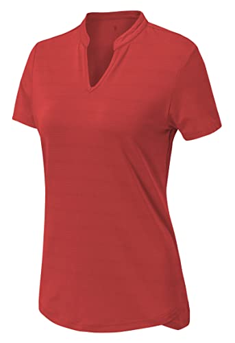 YSENTO Damen Sport Shirt Kurzarm Laufshirt Funktionsshirt Atmungsaktive Schnell Trockened Gym Yoga Tennis Tops(Rot-2,M) von YSENTO