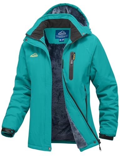 YSENTO Damen Winterjacke Wasserdicht Skijacke Softshelljacke Warm Gefüttert Winddicht Outdoor Snowboardjacke(Blau,XXL) von YSENTO