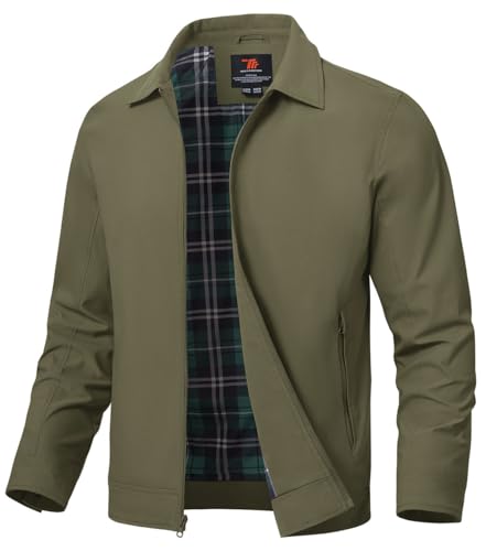 YSENTO Herren Jacke Bomberjacke Sommer Leichte Übergangsjacke Fliegerjacke Windbreaker Blouson Jacke(Grün,S) von YSENTO