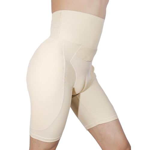 YSFUKNQG Transgender Booty Enhancer Pad Unterwäsche Boxershorts Shorts hohe Taille Männer verstecken Gaff Panty Shapwear(Natural,XXL) von YSFUKNQG