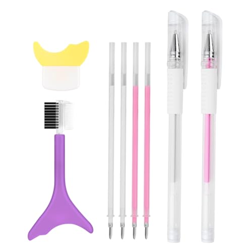 2 Sätze Augenbrauen-Zeichenstifte, Ausgestattet Mit 1 Make-Up-Hilfe Mit Kurzem Griff Und 1 Wimpernbarriere Mit Kamm, Eyeliner-Hilfe Und Beauty-Tools von YSJCHEBS
