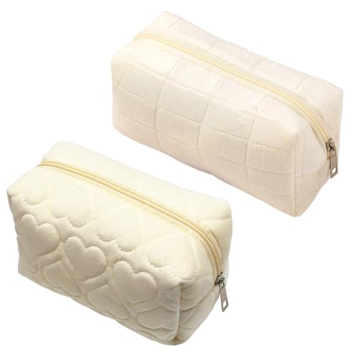 2 Stück Damen Kosmetiktasche, Kosmetiktasche Mit Großem Fassungsvermögen, Süße Kosmetiktasche, Weiche Kosmetiktasche, Reisekosmetiktasche von YSJCHEBS