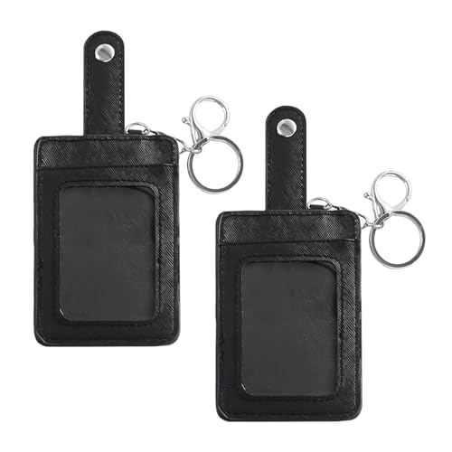 2 Black Card Sleeves Schlüsselbund, Klassische Modik -Clip -Schlüsselring, Einfache Erabdeckung Mit Soliden Farbkarten, Kreditkartenschutzabdeckung, Multi -Funktion -Kartenabdeckung von YSJCHEBS