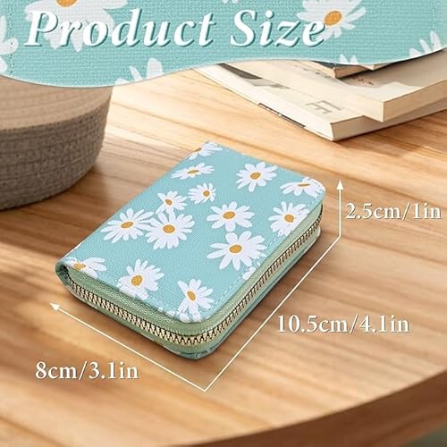 2 Daisy Printed Storage Bags, Frauen -Kreditkartenclip, Multi -Funktion -Karten -Clip -Speicherbeutel, Modemünze, Bequeme Reisetasche von YSJCHEBS