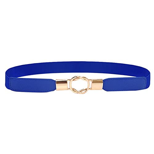 YSJZBS Damen-Gürtel Elastischer Blau Leder Gürtel Breite Belt Taillengürtel Breiter Gürtel Retro Stretchgürtel Denim Gürtel Arbeit Gürtel Stoffgürtel Kleid Business Party von YSJZBS