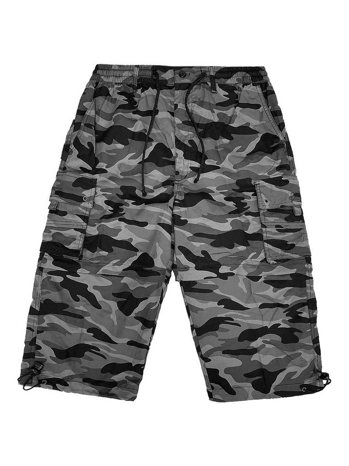 YSROMA Cargoshorts Legere Camo Bermuda mit Tunnelzug Zip Off Bermuda von YSROMA