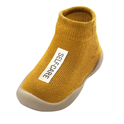 Kleinkind Schuhe Krabbelschuhe Baby Lauflernschuhe Weicher Boden Socken Schuhe Baby Krabbelschuhe Atmungsaktiv Bodensocken rutschfeste Bodensocken Schuhe Kleinkinderschuhe Strick Weiche Sohle Socken von YSSH