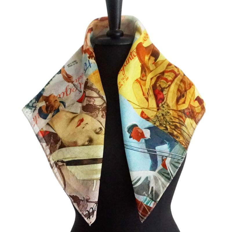 Art-Déco Tuch Aus Baumwolle Und Seide Mit Titelbilder Der 1930Er Jahre von YSTEER