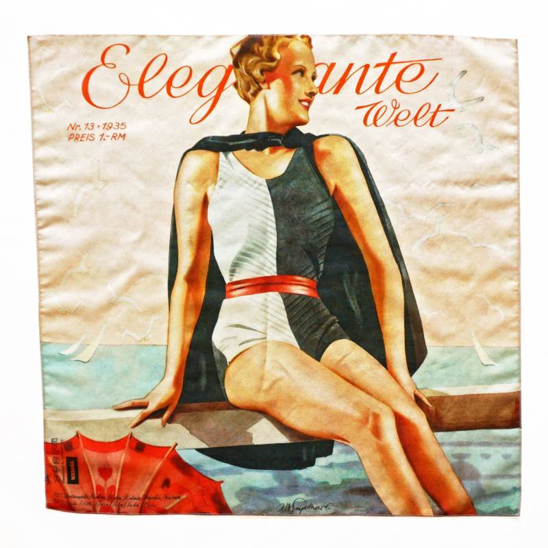 Art-Déco Tuch Baumwolle Und Seide 66x66cm von YSTEER