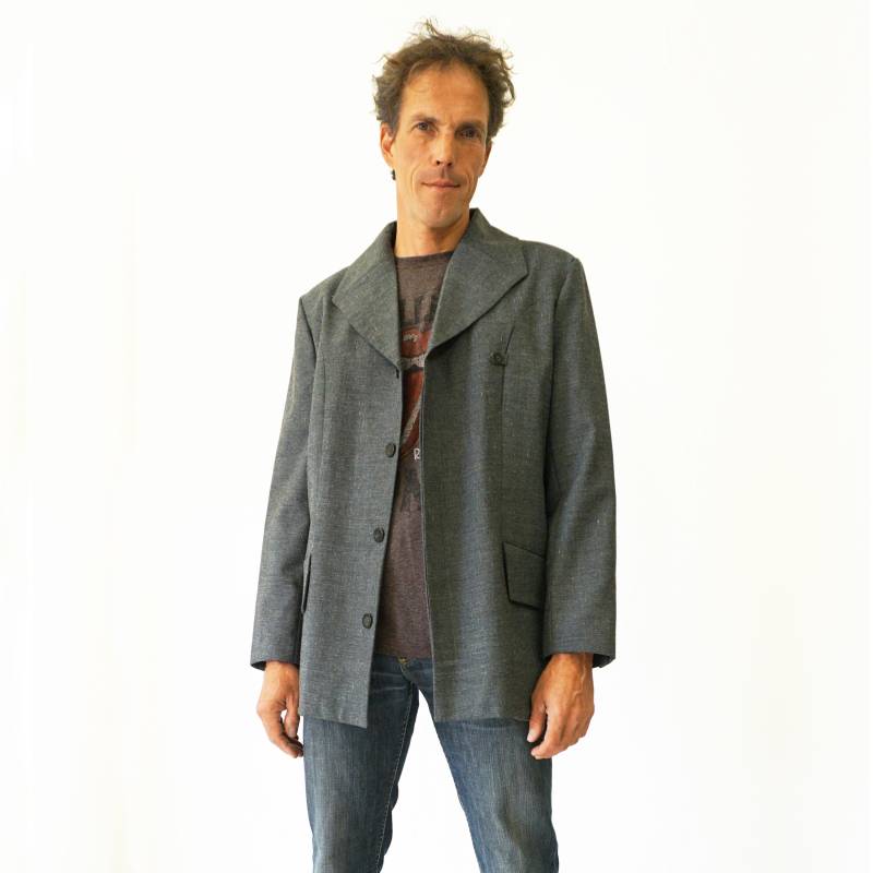Männer Sakko Mit Eckkragen + Verdeckten Knöpfen in Verschiedenen Stoffen von YSTEER