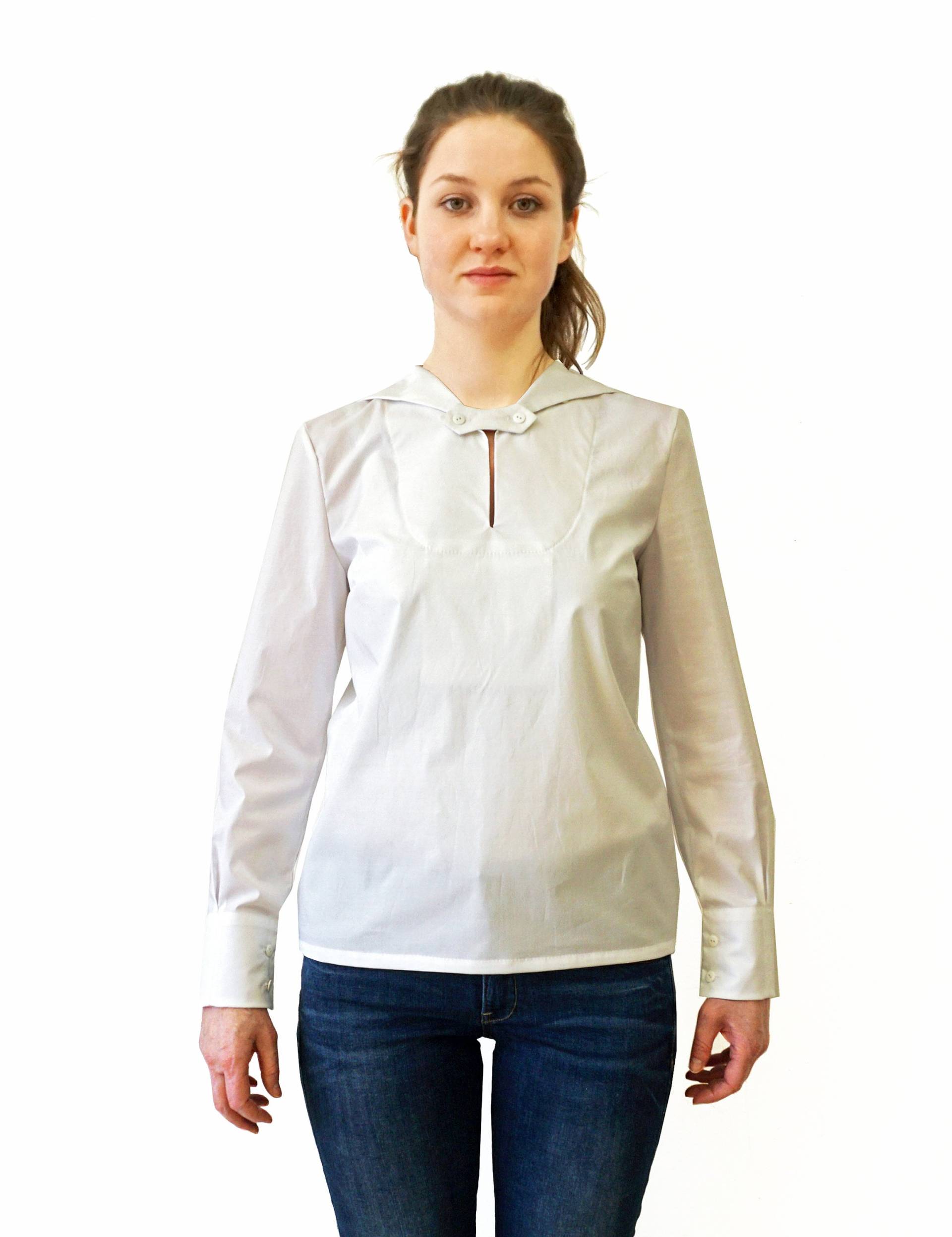 Matrosenbluse Seemannsbluse Mit Matrosenkragen in Verschiedenen Stoffen von YSTEER