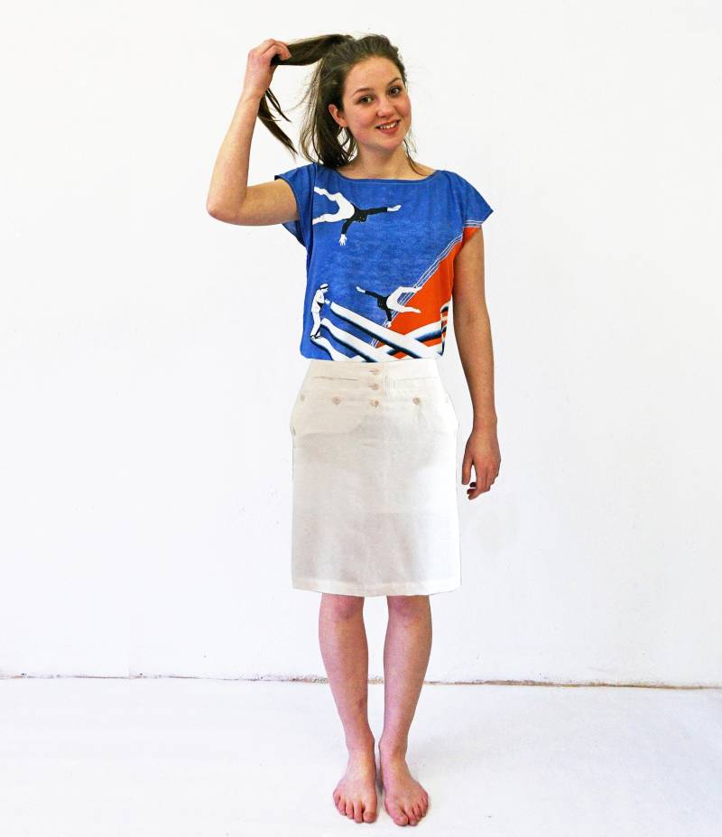 Seemannsrock in Seide Leinen Baumwolle von YSTEER