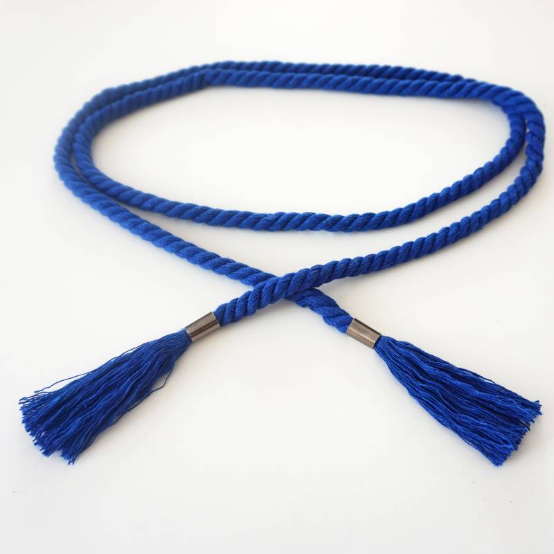 Seilgürtel Mit Metallhülsen in Blau Und Grün Aus Baumwolle von YSTEER