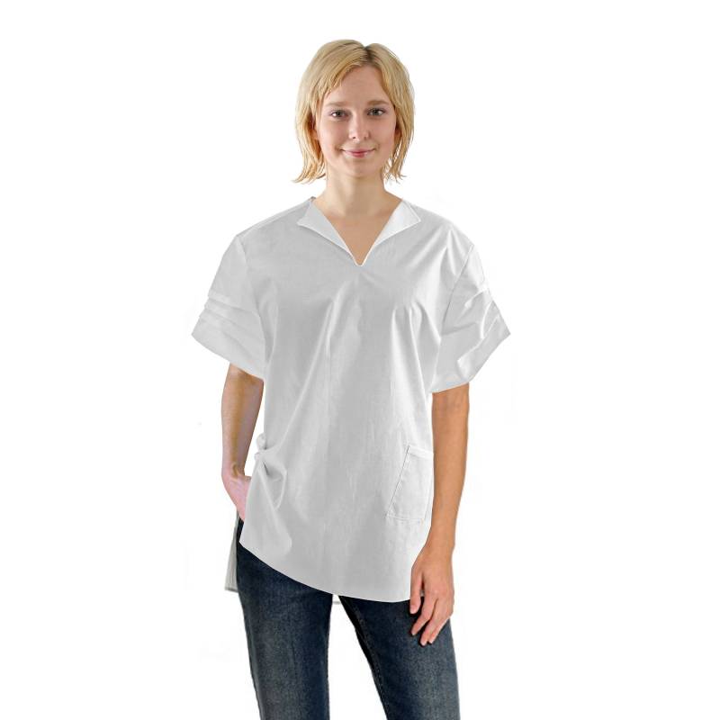 Tunika Mit Falten-Ärmel in Seide Leinen Baumwolle von YSTEER