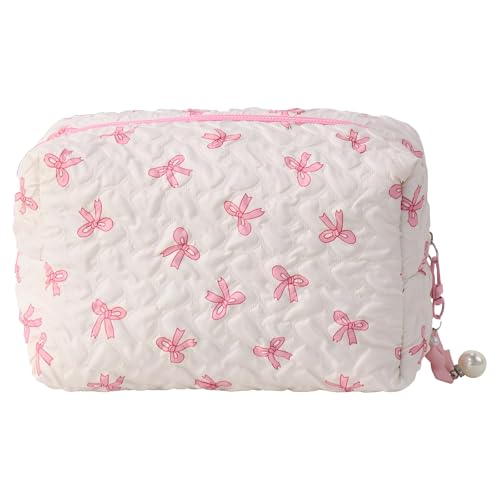YSUY Kleine Make-up-Tasche für Handtasche, niedliche Kokette-Make-up-Tasche, gesteppte Mini-Kosmetiktasche, rosa Handtaschen-Organizer, kleine Reise-Make-up-Tasche für Geldbörse, rose, modisch YSUY Kleine Make-up-Tasche für Handtasche, niedliche Kokette-Make-up-Tasche, gesteppte Mini-Kosmetiktasche, rosa Handtaschen-Organizer, kleine Reise-Make-up-Tasche für Geldbörse, rose, modisch von YSUY