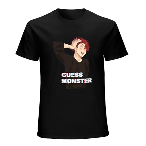 Haikyuu Anime Satori Tendou Volleyball T Shirt Cotton Crewneck Custom Short Sleeve T Shirts for Men Men Black 3XL von YSYJWMD