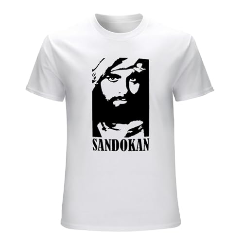 Sandokan T-Shirt Men Kabir Bedi Steev Reeves Azione Italiana Pirata South Seas Retro White XXL von YSYJWMD