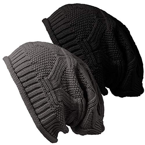 2er Wintermütze Damen Winter Mütze Strickmütze Warme Slouch Beanie mit Fleece Innenfutter MEHRWEG 2er Wintermütze Damen Winter Mütze Strickmütze Warme Slouch Beanie mit Fleece Innenfutter MEHRWEG von YSense