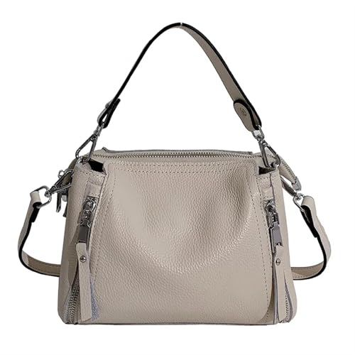 Umhängetasche Damen Damen Leder Crossbody Schulter Handtaschen Mode Messenger Tragetaschen Casual Style(Beige) von YShiuoL