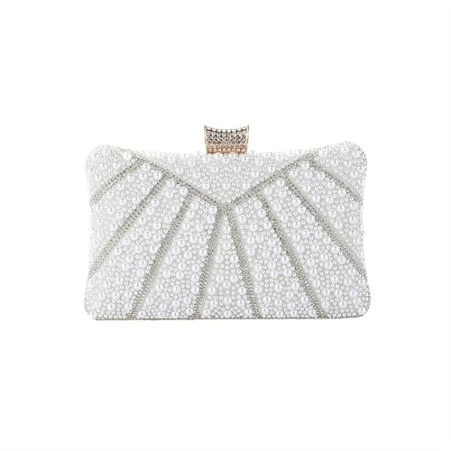 YShiuoL Damen Clutch Einfache Kette Umhängetasche Licht Perle Abendessen Tasche Party Handy Kosmetik Sammlung Tasche von YShiuoL