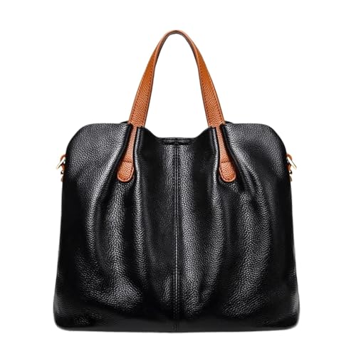 YShiuoL Umhängetasche Damen Cossbody Tasche Weibliche Leder frauen Taschen Mode Pendeln Handtaschen Einfarbig Tote Messenger Schulter(Black) von YShiuoL