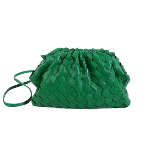 YShiuoL Umhängetasche Damen Dame Umhängetasche Geldbörse Mode Einfarbig Kleine Cloud Pack for Frauen Hand PU Leder Schulter Taschen(Green) von YShiuoL