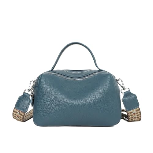 YShiuoL Umhängetasche Damen Damen Leder Umhängetaschen Einfache Vintage Tote Handtaschen Schulter Stil(Blue) von YShiuoL