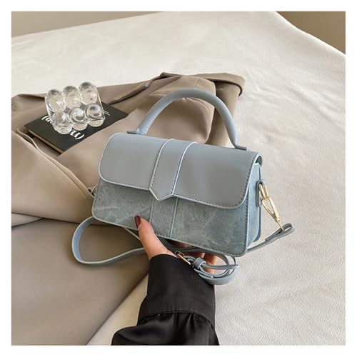 YShiuoL Umhängetasche Damen Damen PU Leder Crossbody Schultertasche Vintage Handtasche Square Satchel Unterarm(SKY BLUE) von YShiuoL