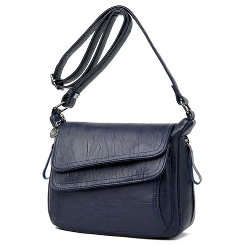 YShiuoL Umhängetasche Damen Handtasche aus weichem Leder, Geldbörsen und Handtaschen, lässige Umhängetaschen for Damen(Blue) von YShiuoL